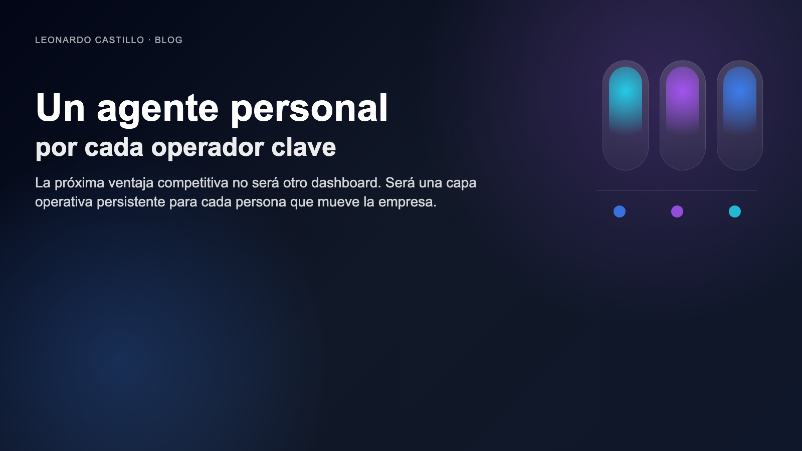 Por Qué Toda Empresa Terminará Necesitando un Agente Personal por Operador