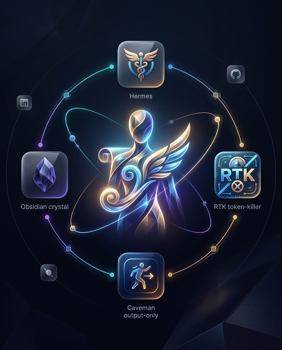 Hermes, RTK y Caveman: el stack abierto para trabajar con menos ruido